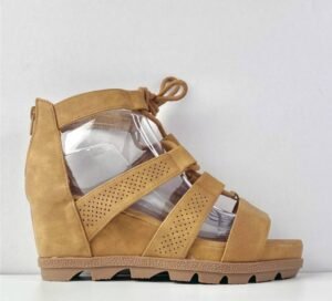 Comfort Tan Wedge Lace-Up Sandals
Sizes 39,40,41