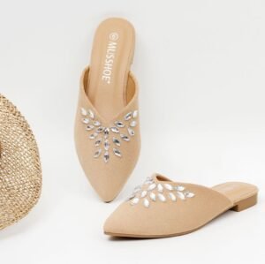 Musshoes Flat Mule in Nude 
Size 39