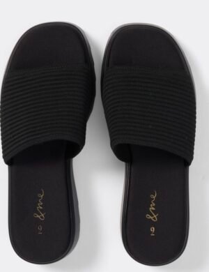 &me Women's Stretch Flatform Slides in Black
(light-weight)
Size 39,40