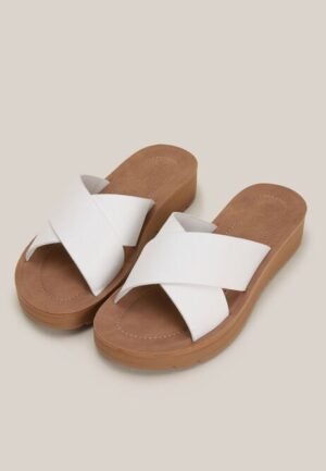 Peacocks Womens White Crossover Comfort Sandals
Size 40